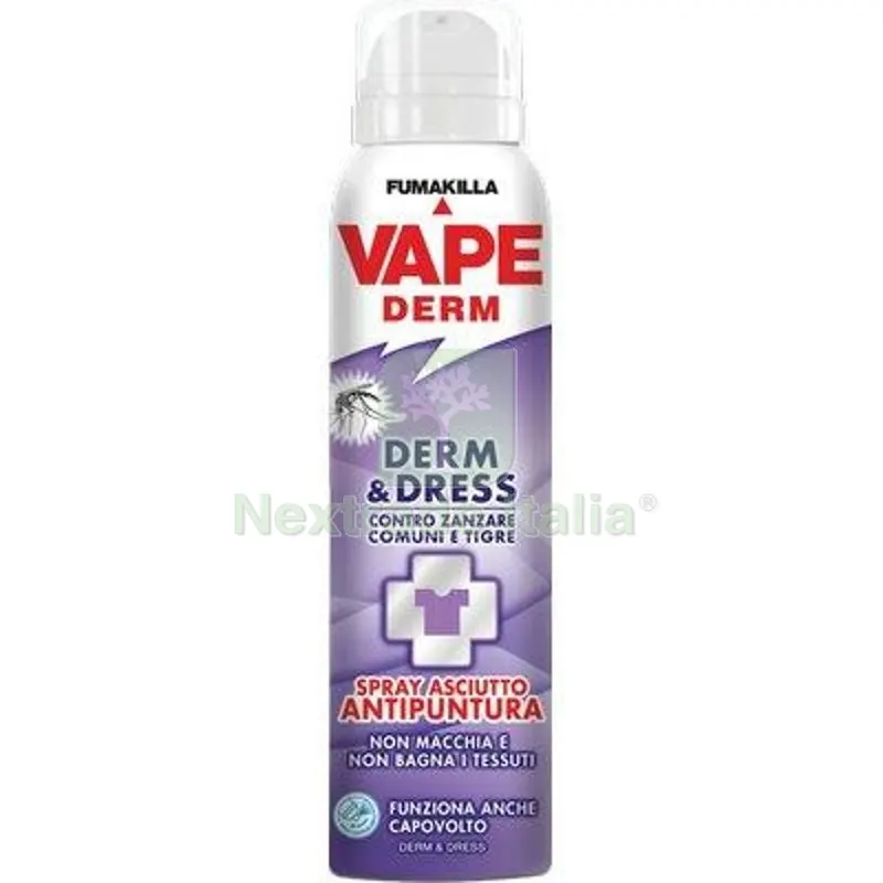 12PZ Repellente Insetti Vape Derm e Dress Spray Secco ML 100 — Protezione piante e sementi — rif. FERX.VIR1790810 12PZ Repellente Insetti Vape Derm e Dress Spray Secco ML 100 — Protezione piante e sementi — rif. FERX.VIR1790810