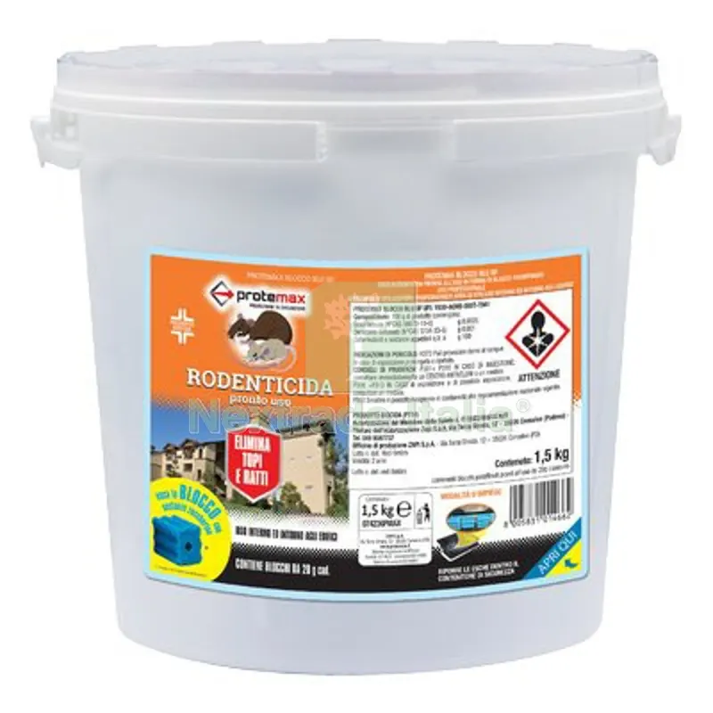 4PZ TOPICIDA BLOCCHETTI BF PROTEMAX BLU GR 1500 — Disinfestazione e controllo nocivi — rif. FERX.VIR1791119 4PZ TOPICIDA BLOCCHETTI BF PROTEMAX BLU GR 1500 — Disinfestazione e controllo nocivi — rif. FERX.VIR1791119