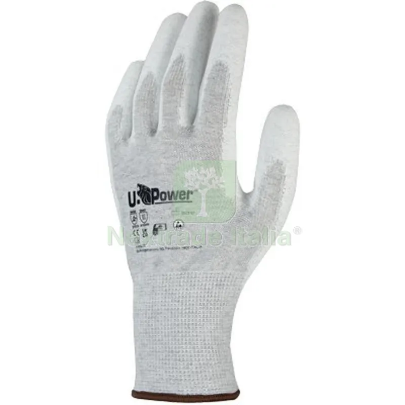 12PAIA Guanto Poliuretano Bianco Pika U-Power Maglia Poliestere + Fibra di Carbonio 8 — Guanti da lavoro — rif. FERX.VIR1830052 12PAIA Guanto Poliuretano Bianco Pika U-Power Maglia Poliestere + Fibra di Carbonio 8 — Guanti da lavoro — rif. FERX.VIR1830052