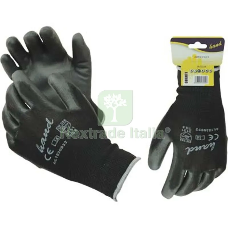 12PAIA GUANTO POLIURETANO NERO WORKIT MAGLIA LEGGERA SINTETICO NERO 8 Taglia 8 — Guanti da lavoro — rif. FERX.VIR1830932