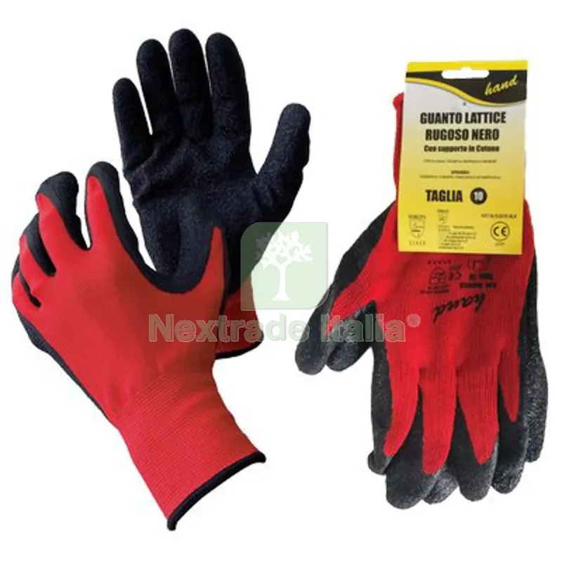 12PAIA Guanto Lattice Rugoso Nero HV Workit Maglia Pesante Cotone Rosso 8 Taglia 8 — Guanti da lavoro — rif. FERX.VIR1830970 12PAIA Guanto Lattice Rugoso Nero HV Workit Maglia Pesante Cotone Rosso 8 Taglia 8 — Guanti da lavoro — rif. FERX.VIR1830970