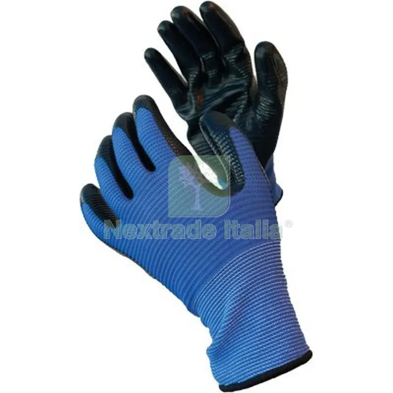 12PAIA Guanto Nitrile Crinkle Nero Workit Maglia Leggera Sintetico Blu 10 Taglia 10 — Guanti da lavoro — rif. FERX.VIR1830996