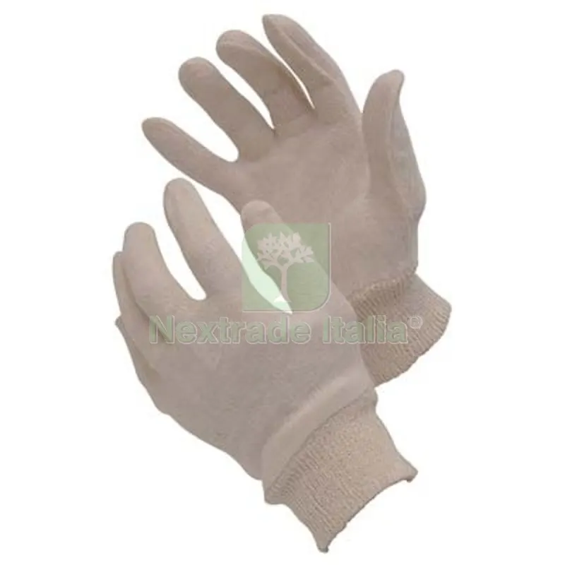 24PAIA GUANTO SEMPLICE MAGLIA COTONE ECRU UOMO Per Uomo — Guanti da lavoro — rif. FERX.VIR1831010