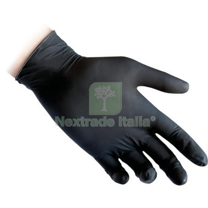 2CF Guanto Nitrile Monouso Nero 78 Reflexx GR 4 AQL 1,5 Senza Polvere CF=PZ 100 M Taglia M — Guanti da lavoro — rif. FERX.VIR1832007