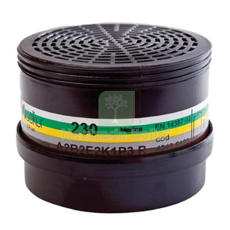 FILTRO X RESPIRATORE A MASCHERA POLIMASK 230 SEKUR A1 B1 E1 K1 P3 Mod ABEK1-P3 — Protezioni corpo — rif. FERX.VIR1853140 FILTRO X RESPIRATORE A MASCHERA POLIMASK 230 SEKUR A1 B1 E1 K1 P3 Mod ABEK1-P3 — Protezioni corpo — rif. FERX.VIR1853140