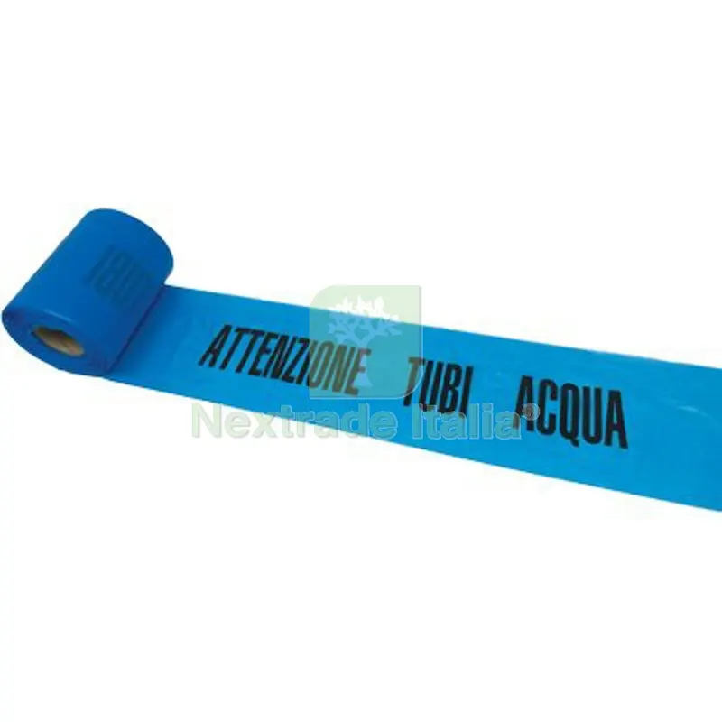 4PZ Nastro Segnaletico Attenzione Tubo Acqua H.MM 100 ML 200 L MT 200 — Utensili e segnaletica — rif. FERX.VIR1860503 4PZ Nastro Segnaletico Attenzione Tubo Acqua H.MM 100 ML 200 L MT 200 — Utensili e segnaletica — rif. FERX.VIR1860503
