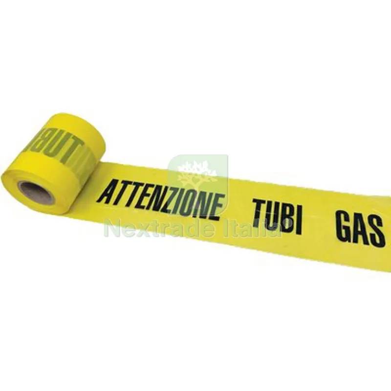 4PZ Nastro Segnaletico Attenzione Tubo GAS H.MM 100 ML 200 L MT 200 — Utensili e segnaletica — rif. FERX.VIR1860504 4PZ Nastro Segnaletico Attenzione Tubo GAS H.MM 100 ML 200 L MT 200 — Utensili e segnaletica — rif. FERX.VIR1860504