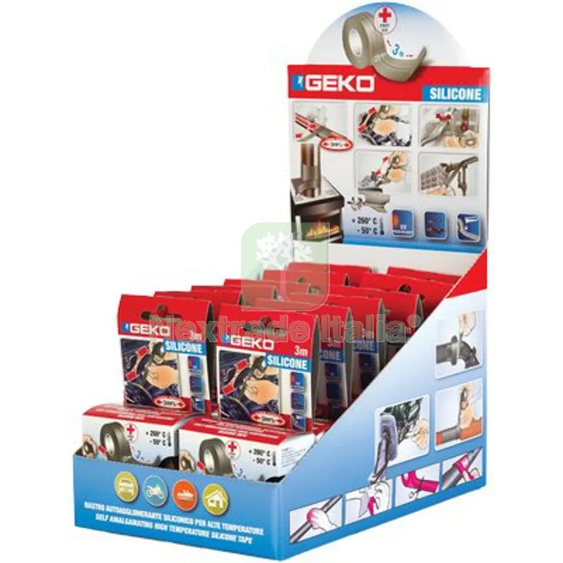4PZ NASTRO AUTOAGGLOMERANTE IN SILICONE GEKO NERO MM 25 ML 3 SP MM 0,75 L MT 3 — Cavi e fili — rif. FERX.VIR1860544