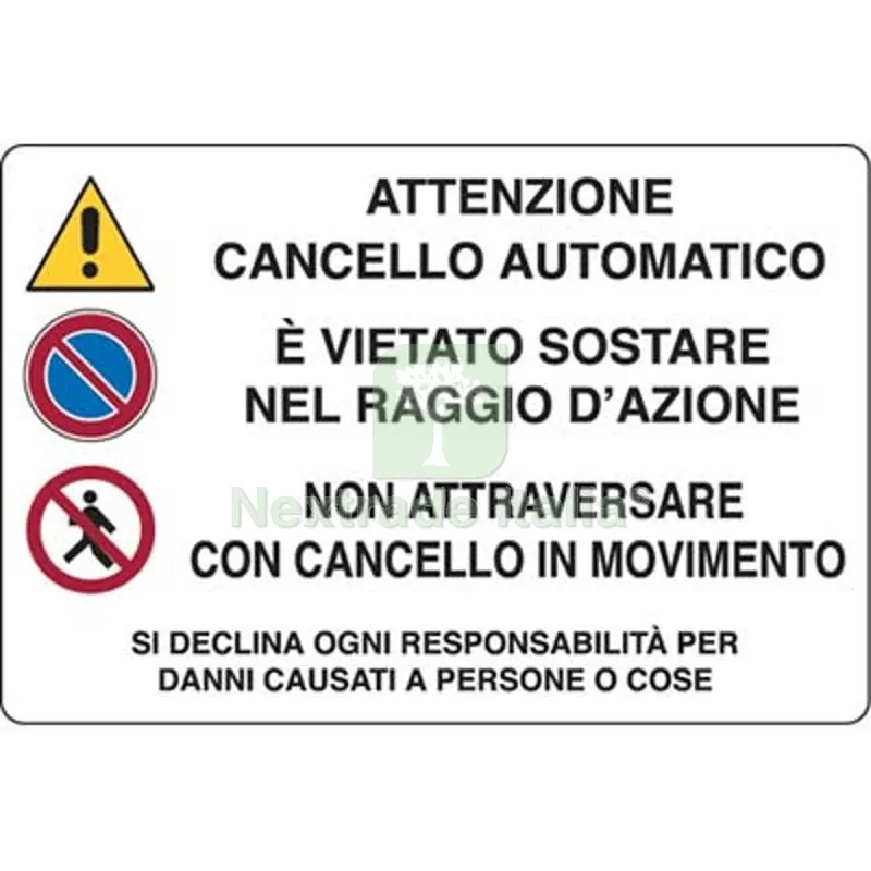 10PZ Targa Segnaletica Attenzione Cancello Automatico PP CM 30X20 — Utensili e segnaletica — rif. FERX.VIR1860817