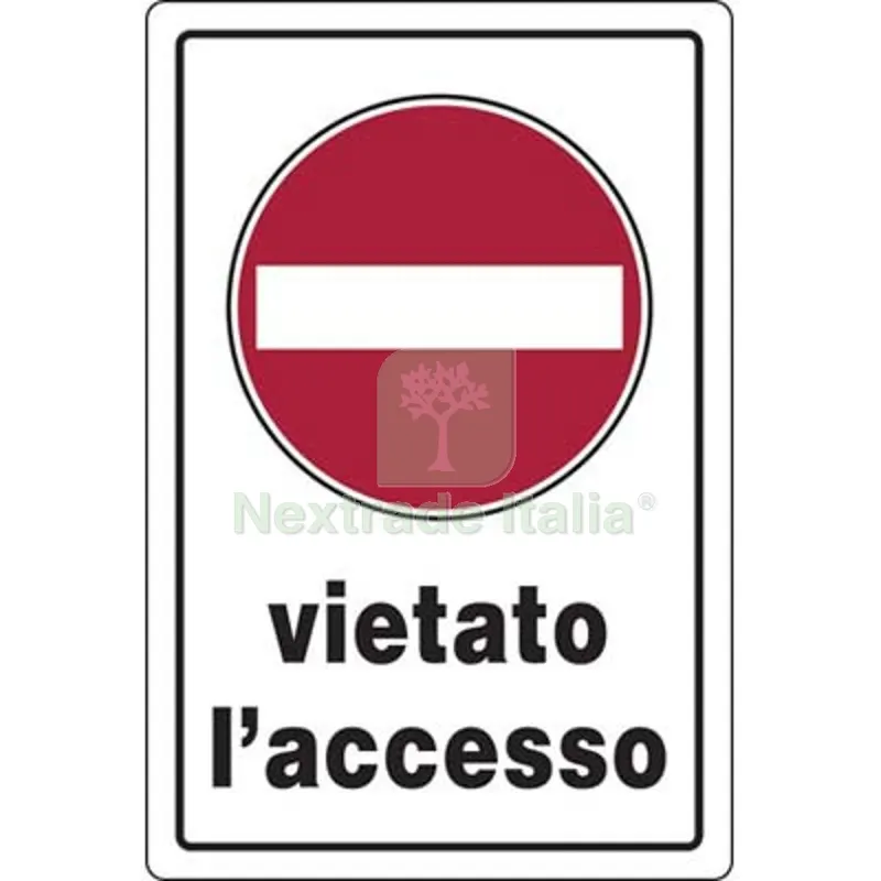 10PZ TARGA SEGNALETICA VIETATO ACCESSO PP CM 20X30 — Utensili e segnaletica — rif. FERX.VIR1860819