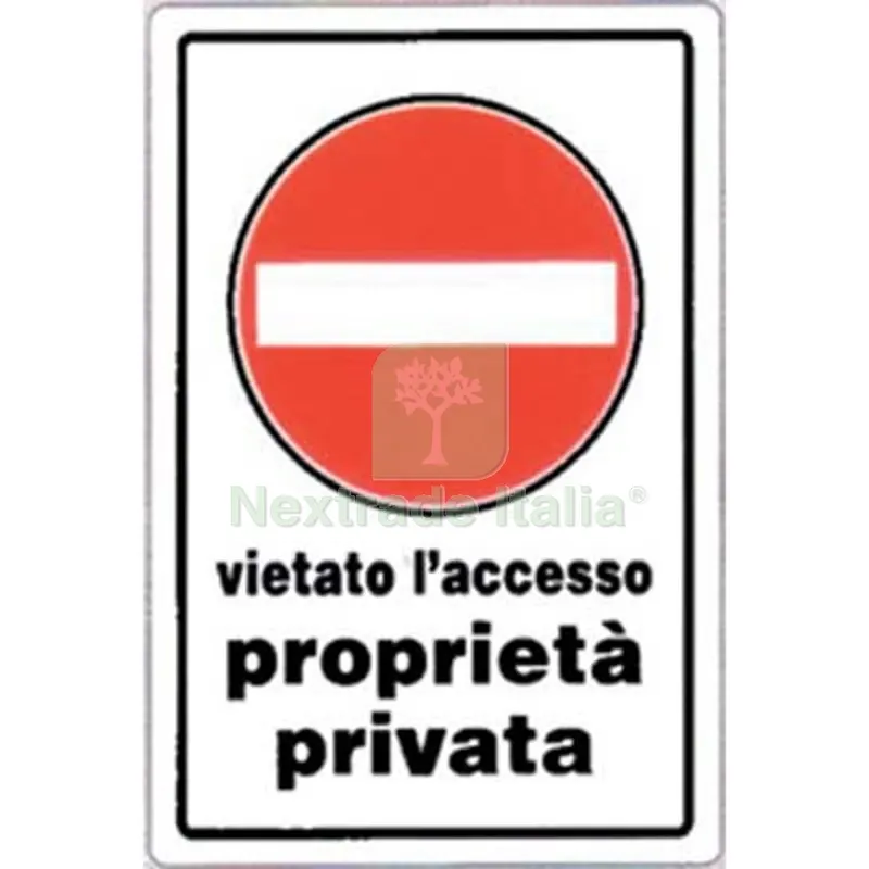 10PZ TARGA SEGNALETICA DIVIETO ACCESSO PROPRIETA PRIV PP CM 20X30 — Utensili e segnaletica — rif. FERX.VIR1860823