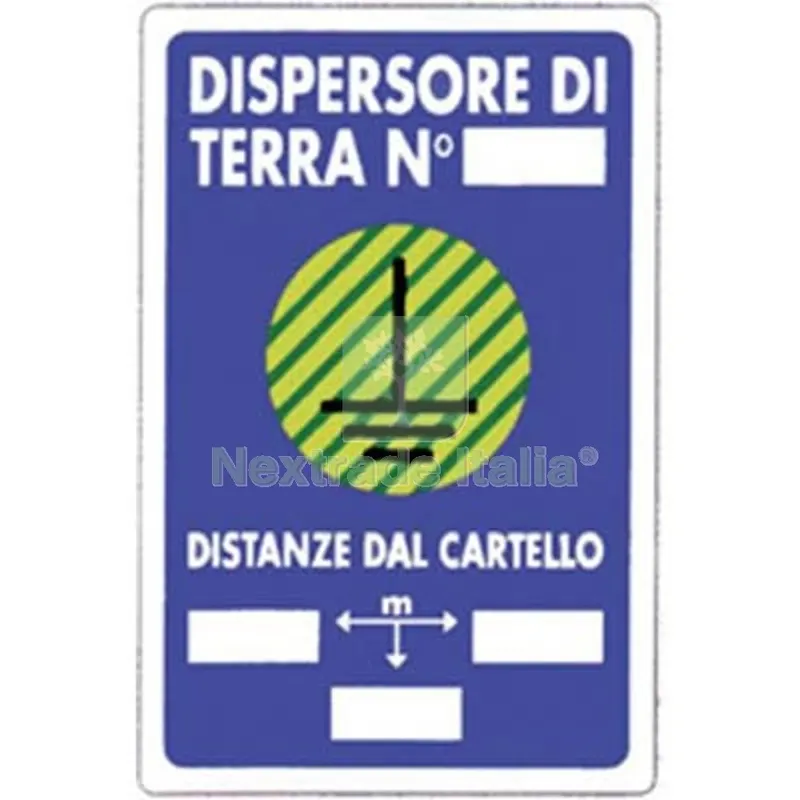 10PZ Targa Segnaletica Dispersore Terra PP CM 20X30 — Utensili e segnaletica — rif. FERX.VIR1860832