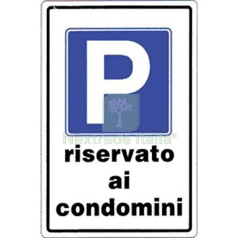 10PZ Targa Segnaletica Parcheggio Riservato Condomini PP CM 20X30 — Utensili e segnaletica — rif. FERX.VIR1860835