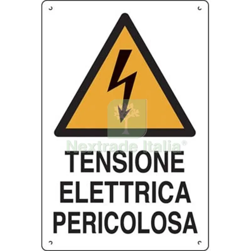 10PZ Targa Segnaletica Tensione Elettrica Pericolosa PP CM 40X60 — Utensili e segnaletica — rif. FERX.VIR1860861