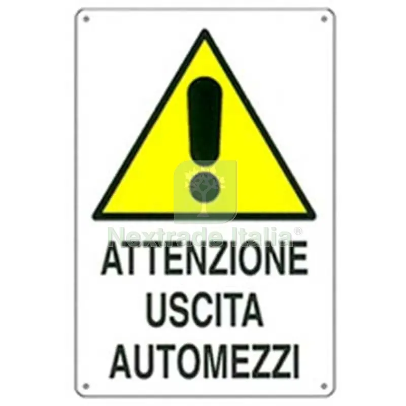 10PZ Targa Segnaletica Uscita Automezzi PP CM 40X60 — Utensili e segnaletica — rif. FERX.VIR1860862