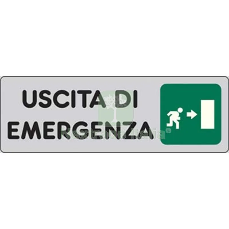 10PZ Targa Segnaletica Adesiva Uscita Emergenza DX Vinile CM 15X5 — Segnaletica e cartelli cantiere — rif. FERX.VIR1860902 10PZ Targa Segnaletica Adesiva Uscita Emergenza DX Vinile CM 15X5 — Segnaletica e cartelli cantiere — rif. FERX.VIR1860902