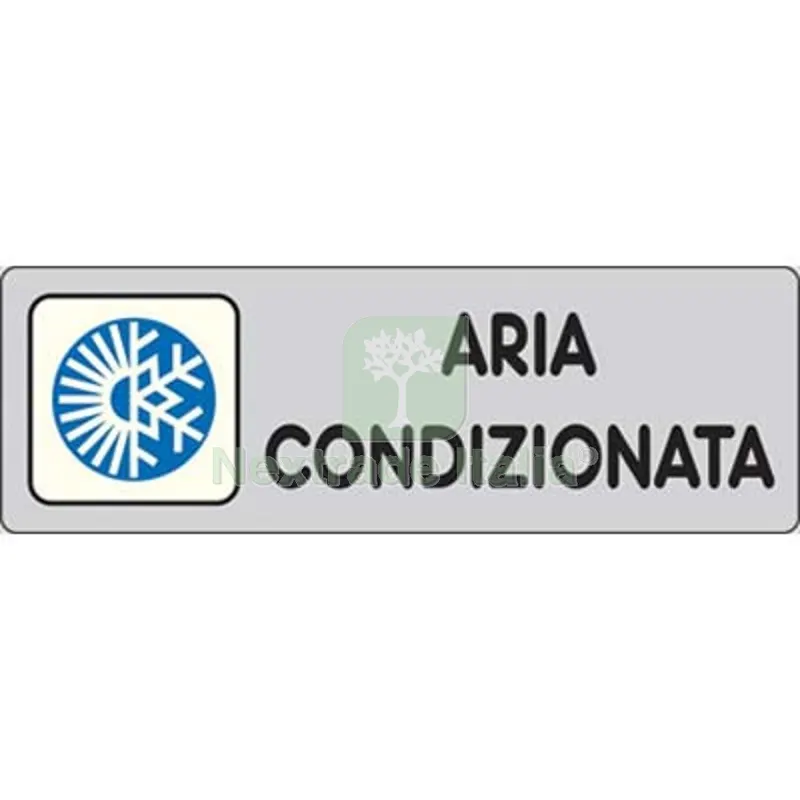10PZ Targa Segnaletica Adesiva Aria Condizionata Vinile CM 15X5 — Segnaletica e cartelli cantiere — rif. FERX.VIR1860904