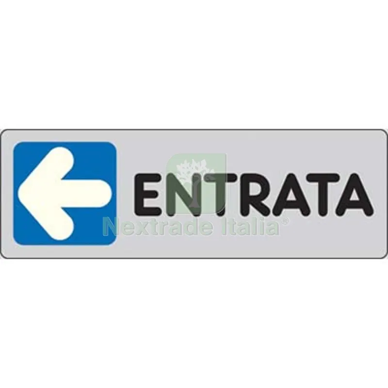 10PZ Targa Segnaletica Adesiva Entrata SX Vinile CM 15X5 — Segnaletica e cartelli cantiere — rif. FERX.VIR1860907