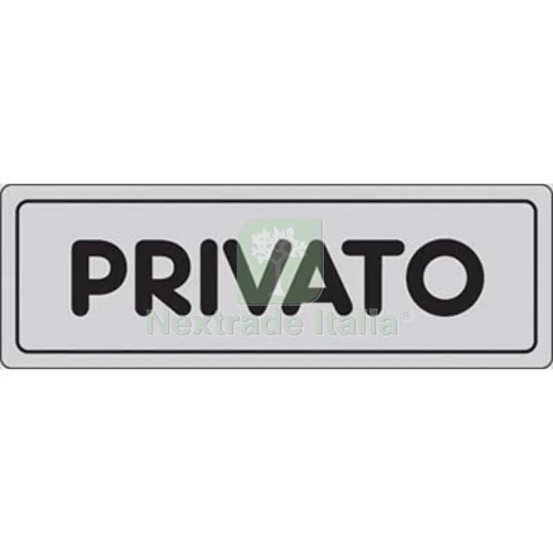 10PZ TARGA SEGNALETICA ADESIVA PRIVATO VINILE CM 15X5 — Segnaletica e cartelli cantiere — rif. FERX.VIR1860908