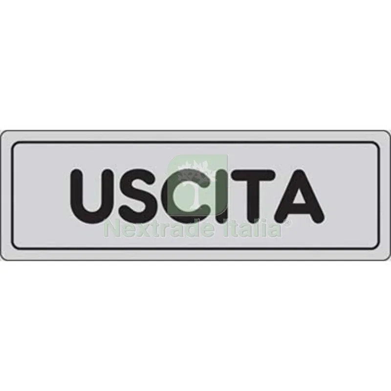 10PZ Targa Segnaletica Adesiva Uscita Vinile CM 15X5 — Segnaletica e cartelli cantiere — rif. FERX.VIR1860909