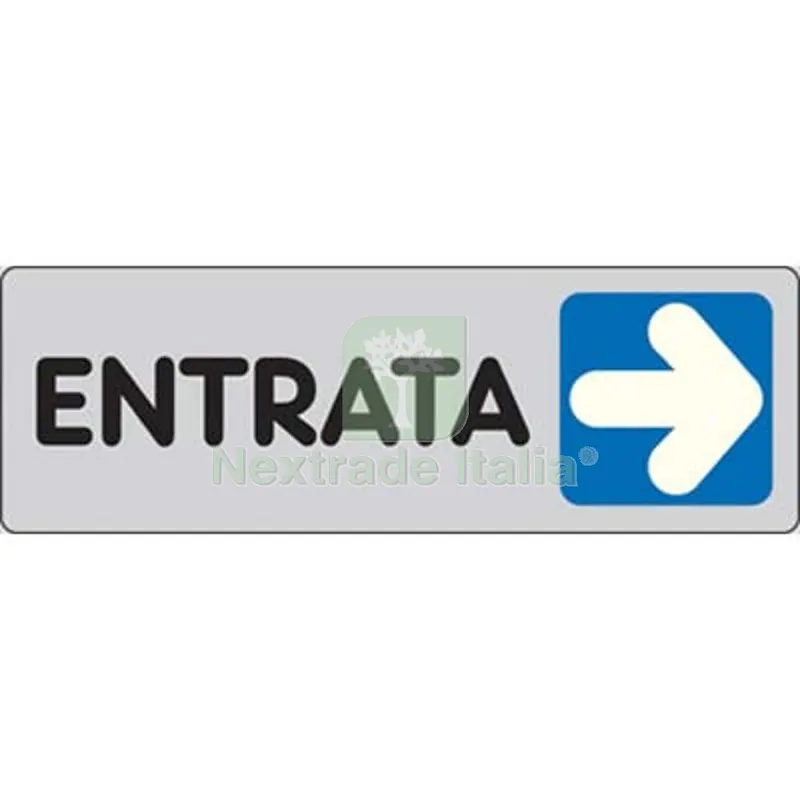10PZ Targa Segnaletica Adesiva Entrata DX Vinile CM 15X5 — Segnaletica e cartelli cantiere — rif. FERX.VIR1860910
