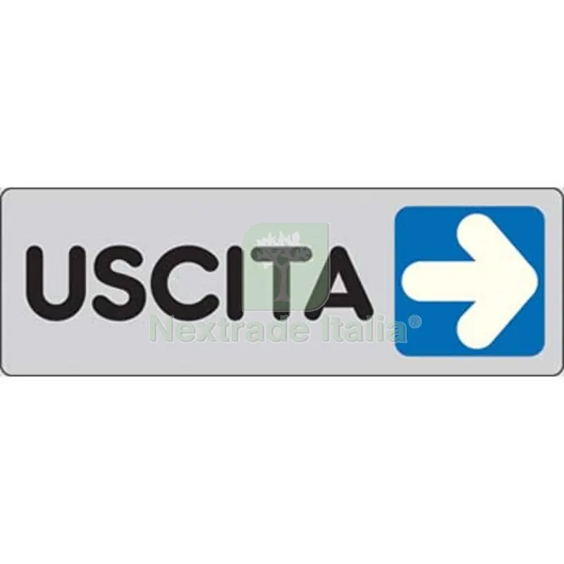 10PZ Targa Segnaletica Adesiva Uscita DX Vinile CM 15X5 — Segnaletica e cartelli cantiere — rif. FERX.VIR1860913