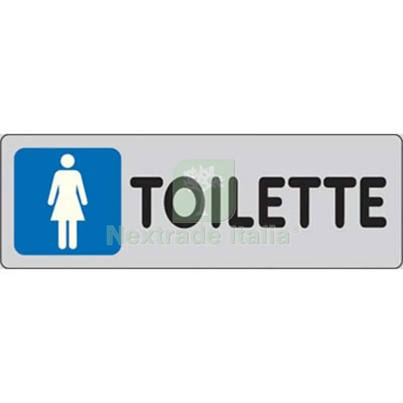 10PZ Targa Segnaletica Adesiva Toilette Donna Vinile CM 15X5 — Segnaletica e cartelli cantiere — rif. FERX.VIR1860915