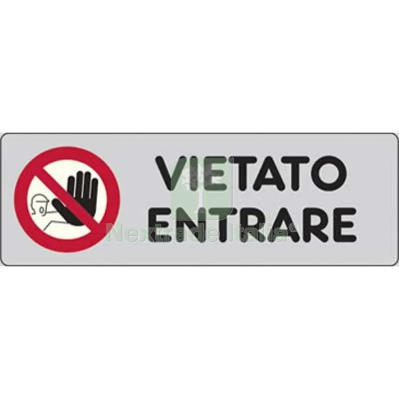 10PZ Targa Segnaletica Adesiva Vietato Entrare Vinile CM 15X5 — Segnaletica e cartelli cantiere — rif. FERX.VIR1860918