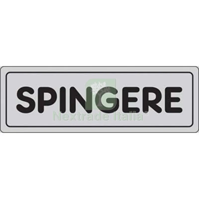 10PZ TARGA SEGNALETICA ADESIVA SPINGERE VINILE CM 15X5 — Segnaletica e cartelli cantiere — rif. FERX.VIR1860920
