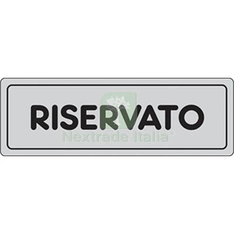 10PZ TARGA SEGNALETICA ADESIVA RISERVATO VINILE CM 15X5 — Segnaletica e cartelli cantiere — rif. FERX.VIR1860939 10PZ TARGA SEGNALETICA ADESIVA RISERVATO VINILE CM 15X5 — Segnaletica e cartelli cantiere — rif. FERX.VIR1860939