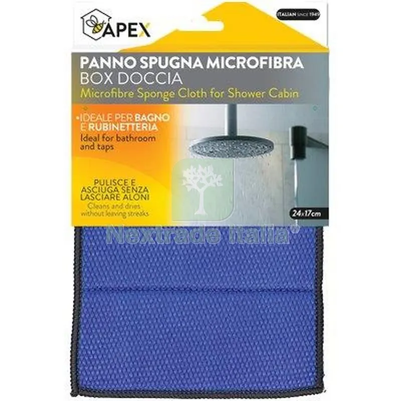 12PZ PANNO SPUGNA MICROFIBRA BOX DOCCIA APEX CM 24X17 — Accessori bagno — rif. FERX.VIR2109307 12PZ PANNO SPUGNA MICROFIBRA BOX DOCCIA APEX CM 24X17 — Accessori bagno — rif. FERX.VIR2109307