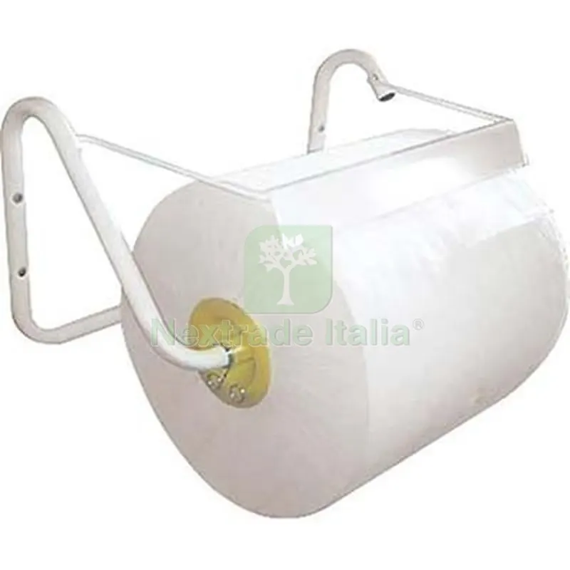 Porta Rotolo Carta Asciugamani a Parete Acciaio Vern Bianco CM 39 H.CM 42 CM 39x42 — Accessori bagno — rif. FERX.VIR2109822