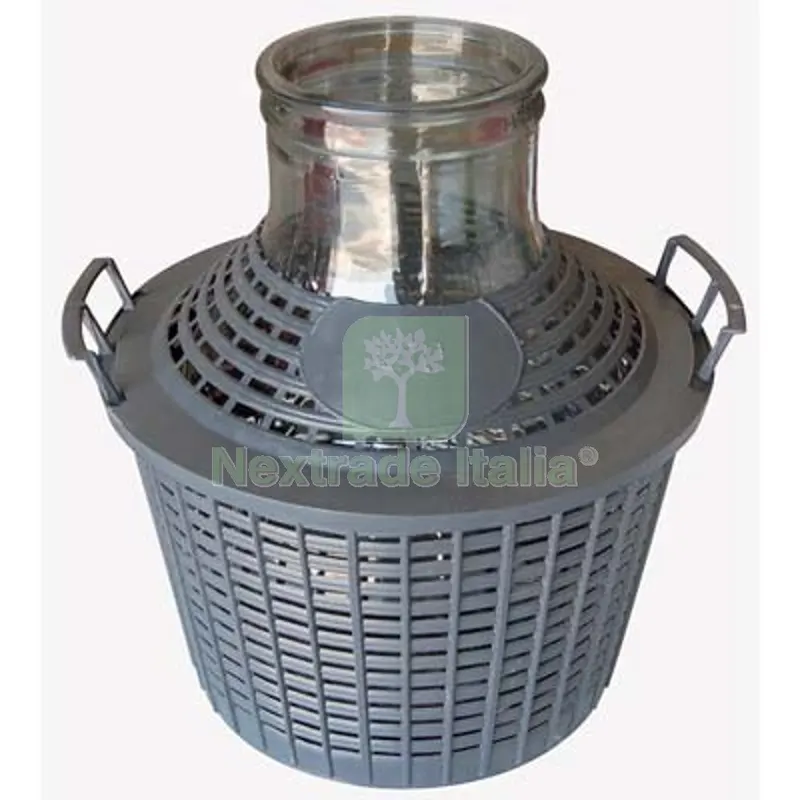 Damigiana Bocca Larga Vestita Vetro/PLT LT 5 Ø Mm 135 — Attrezzi da giardino — rif. FERX.VIR2132005