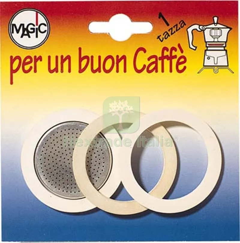 12CF Guarnizione + Filtro Moka Tazza 1 CF=PZ 3+1 Filtro Tazze 1 — Guarnizioni e tenute — rif. FERX.VIR2140831 12CF Guarnizione + Filtro Moka Tazza 1 CF=PZ 3+1 Filtro Tazze 1 — Guarnizioni e tenute — rif. FERX.VIR2140831