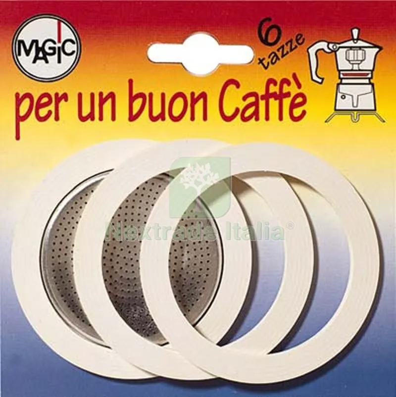 12CF Guarnizione + Filtro Moka Tazze 6 CF=PZ 3+1 Filtro — Guarnizioni e tenute — rif. FERX.VIR2140834