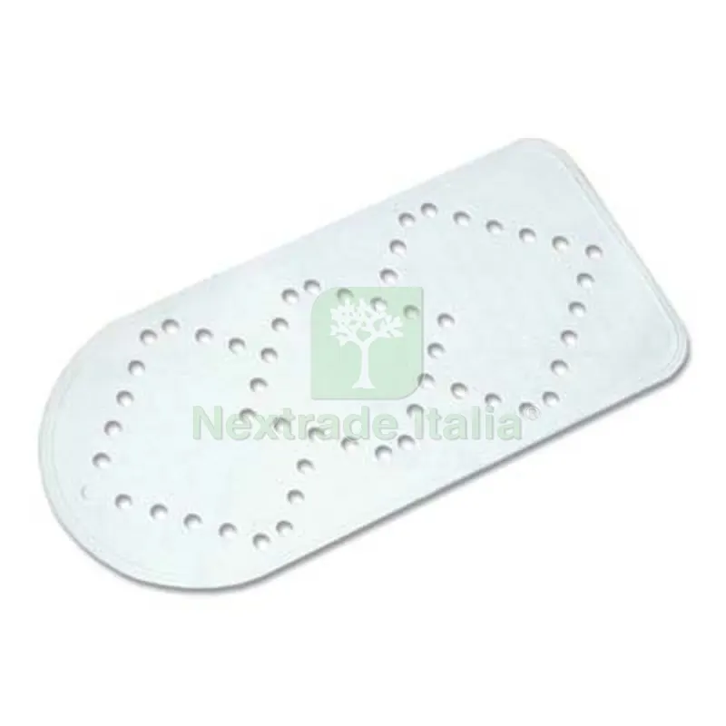2PZ Tappeto Antiscivolo x Vasca Gomma BIANCO+VENTOSE CM 36X73 — Casalinghi e organizzazione — rif. FERX.VIR2150030