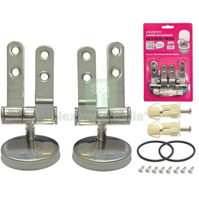 2PZ CERNIERE SEDILE WC SFILABILE ACCIAIO INOX — Sanitari e ceramiche — rif. FERX.VIR2150337 2PZ CERNIERE SEDILE WC SFILABILE ACCIAIO INOX — Sanitari e ceramiche — rif. FERX.VIR2150337