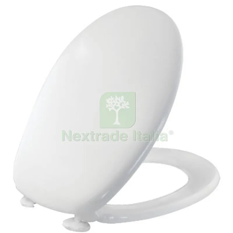 Sedile WC Sestriere Saniplast Termoplastica Bianco CM 37,5X45,7 CM 37X47,5 — Sanitari e ceramiche — rif. FERX.VIR2150348