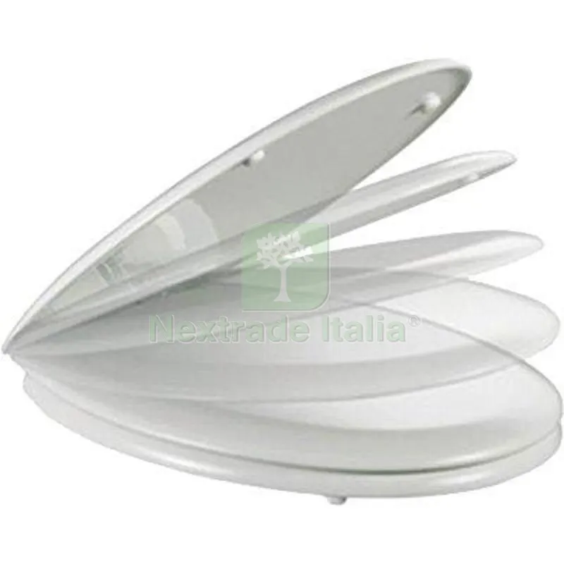 SEDILE WC UNIVERSALE SLOW CLOSE TERMOPLASTICA BIANCO CM 42X37 — Sanitari e ceramiche — rif. FERX.VIR2150351