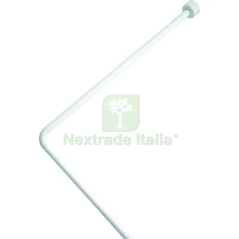 TUBO REGGITENDA ANGOLARE X DOCCIA ALLUMINIO BIANCO MM 25 CM 80X170 — Tubi e raccordi — rif. FERX.VIR2150914