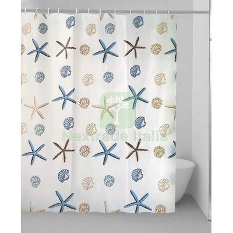 2PZ Tenda Doccia Fondale in Vinile + Anelli CM 120X200 — Materiale promozionale e POP — rif. FERX.VIR2151095 2PZ Tenda Doccia Fondale in Vinile + Anelli CM 120X200 — Materiale promozionale e POP — rif. FERX.VIR2151095