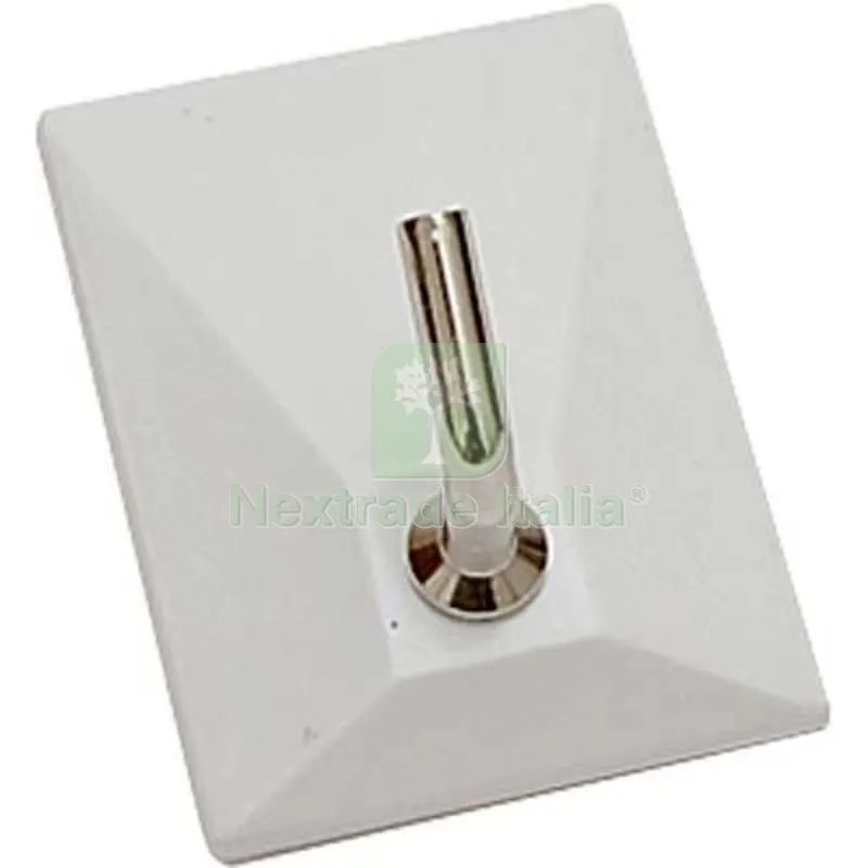 12CF Gancio Adesivo Metalgancio Pronty Base Plastica/Gancio Metallo CF=PZ 2 Bianco Colore Bianco — Accessori bagno — rif. FERX.VIR2190086