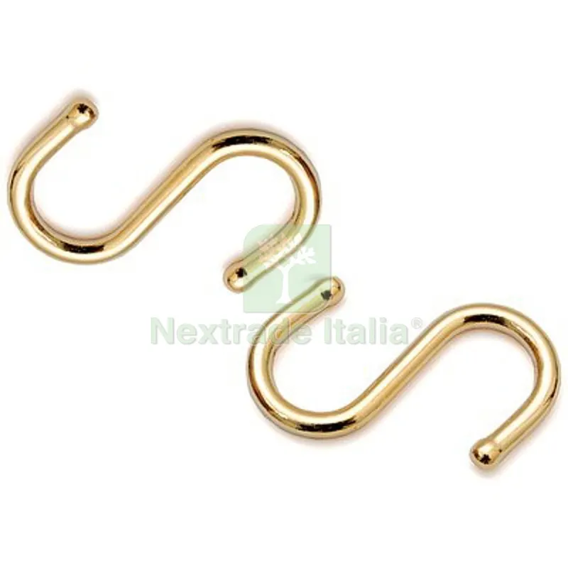 12CF Gancio S Pronty Zama Oro CF=PZ 2 MM 52 Fin Ottonata — Ferramenta porte e finestre — rif. FERX.VIR2190093 12CF Gancio S Pronty Zama Oro CF=PZ 2 MM 52 Fin Ottonata — Ferramenta porte e finestre — rif. FERX.VIR2190093