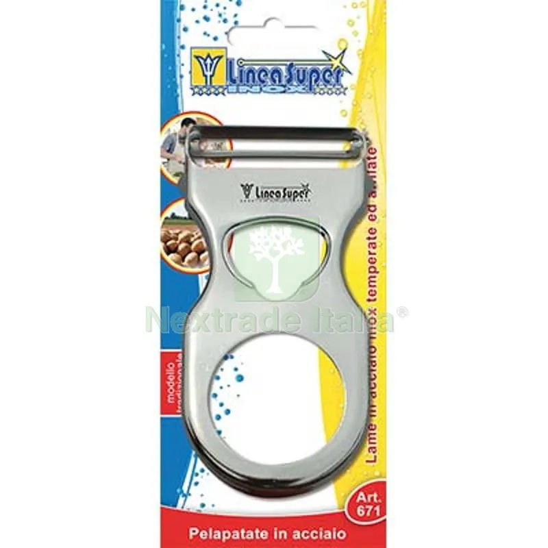 6PZ PELA PATATE SUPER DE LUCA ACCIAIO — Casalinghi e organizzazione — rif. FERX.VIR2248029