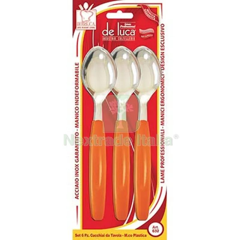 2CF Cucchiaio Tavola Super DE Luca Manico PLT/Inox CF=PZ 6 Colori Assortiti — Casalinghi e organizzazione — rif. FERX.VIR2250130 2CF Cucchiaio Tavola Super DE Luca Manico PLT/Inox CF=PZ 6 Colori Assortiti — Casalinghi e organizzazione — rif. FERX.VIR2250130