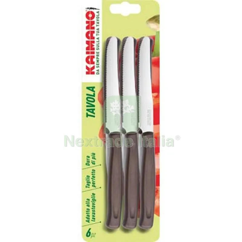 COLTELLO TAVOLA DINAMIK KAIMANO MANICO PLT MARRONE/INOX CM 11 CF=PZ 6 Colore Marrone — Cucina e coltelleria — rif. FERX.VIR2250142