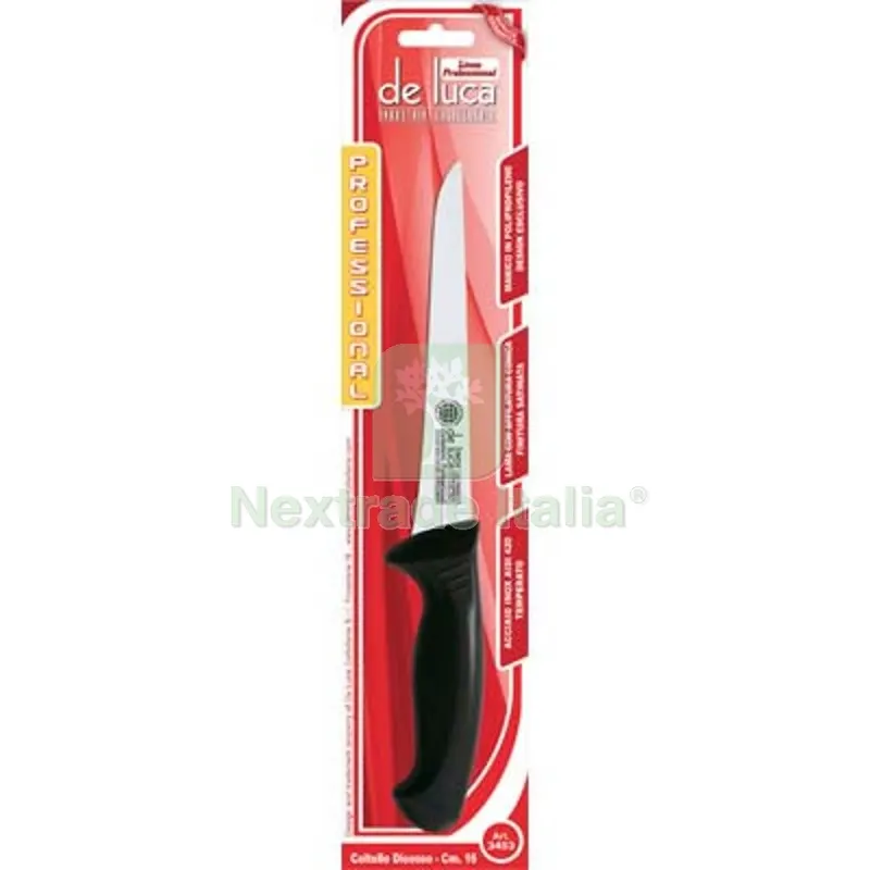 2PZ Coltello Macellaio Disossare Professional DE Luca Manico PLT/Inox CM 16 S MM 3 — Cucina e coltelleria — rif. FERX.VIR2250202