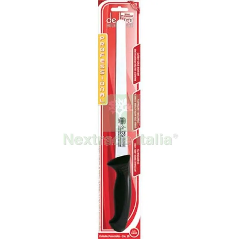 2PZ COLTELLO PROSCIUTTO PROFESSIONAL DE LUCA MANICO PLT/INOX CM 28 S MM 2 — Cucina e coltelleria — rif. FERX.VIR2250214