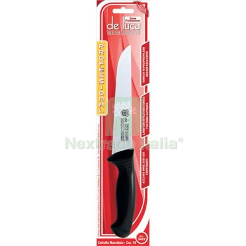 2PZ COLTELLO MACELLAIO PROFESSIONAL DE LUCA MANICO PLT/INOX CM 18 S MM 3 — Cucina e coltelleria — rif. FERX.VIR2250221 2PZ COLTELLO MACELLAIO PROFESSIONAL DE LUCA MANICO PLT/INOX CM 18 S MM 3 — Cucina e coltelleria — rif. FERX.VIR2250221