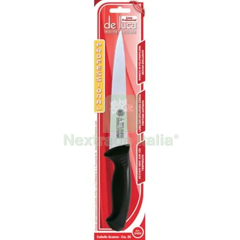 2PZ COLTELLO MACELLAIO SCANNARE PROFESSIONAL DE LUCA MANICO PLT/INOX CM 20 S MM 2,2 — Cucina e coltelleria — rif. FERX.VIR2250621